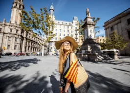 Spain tourist walk
